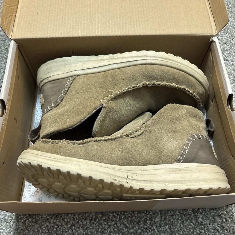 Size 9 Hey Dude Vic Suede Shadow Grey Slip On Boots Casual Comfort